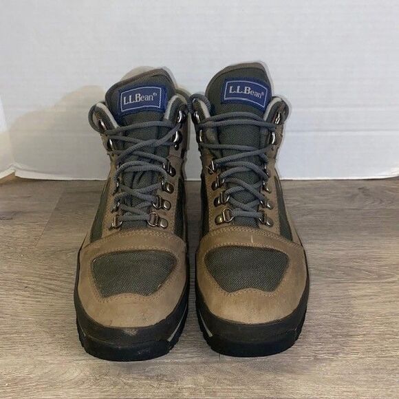 LL Bean Womens Leather Ankle Hiking Boots VTG Size 9 Knife Edge Brown U121 - Picture 3 of 6